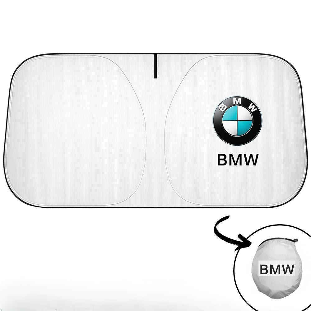 Hopfällbart solskydd för bilen med logotyp