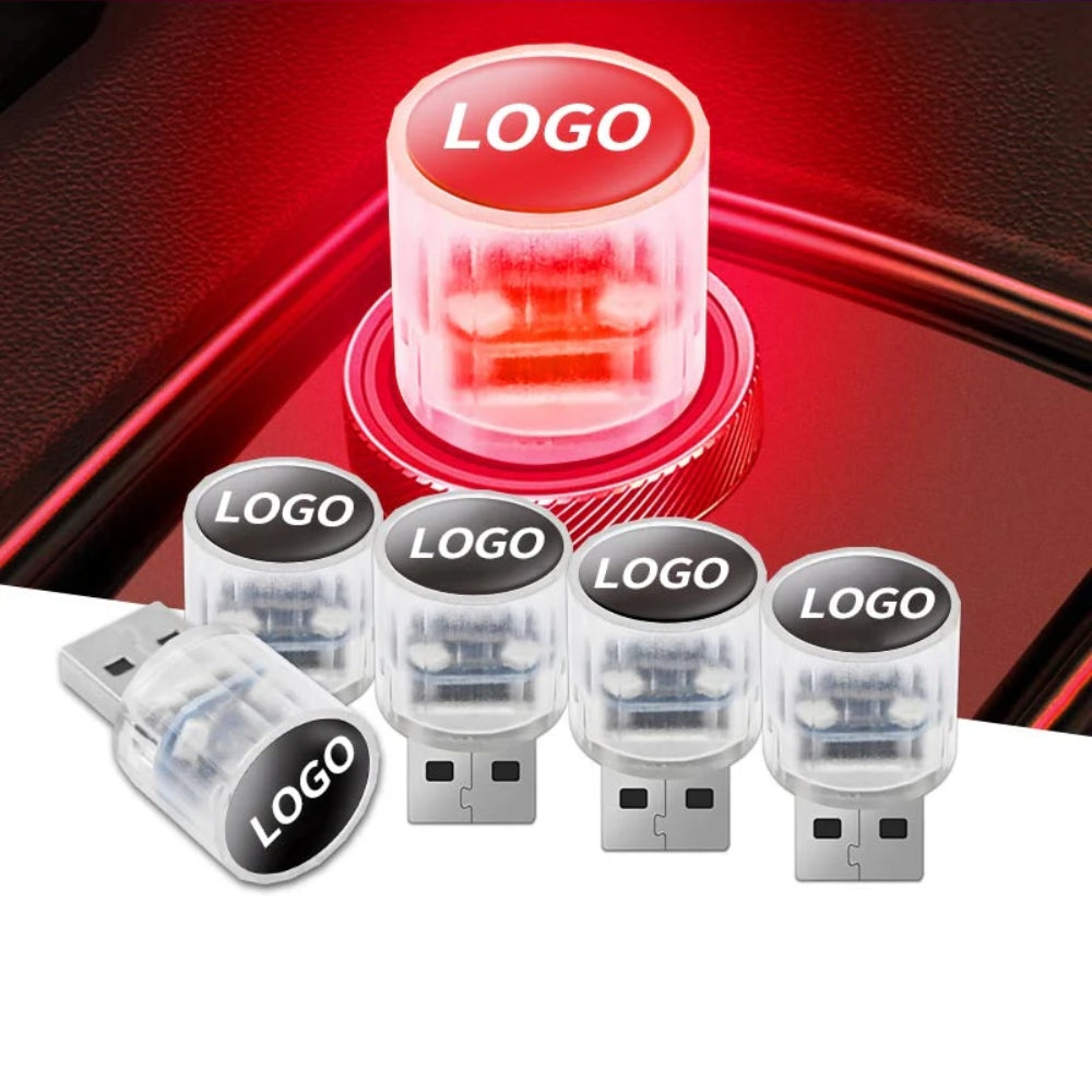 Dekorativ mini-USB-LED-lampa för bilens kupé