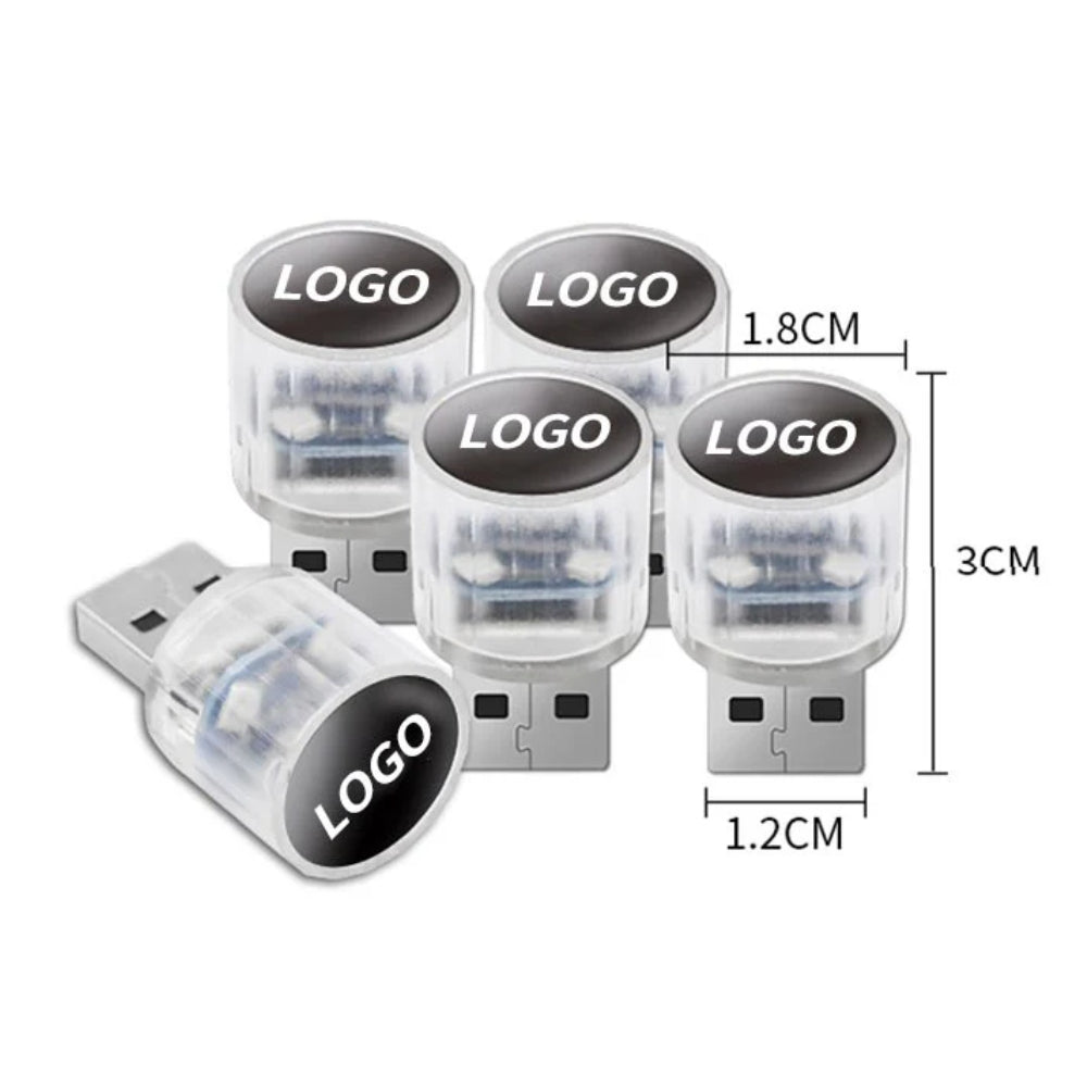 Dekorativ mini-USB-LED-lampa för bilens kupé